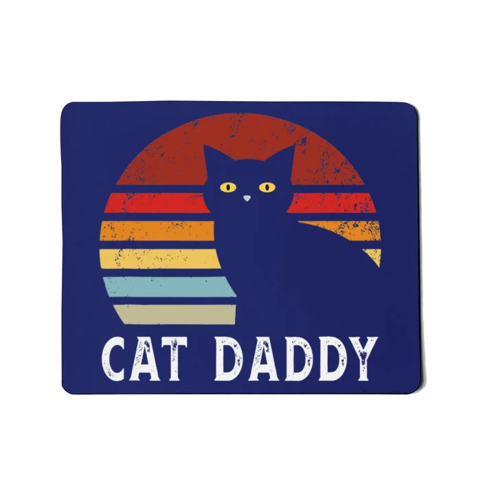 Vintage Sunset Cat Daddy Mommy, Boy Girl Funny Mousepad