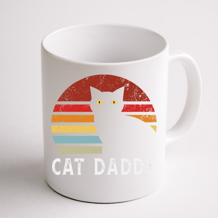 Vintage Sunset Cat Daddy Mommy, Boy Girl Funny Front & Back Coffee Mug