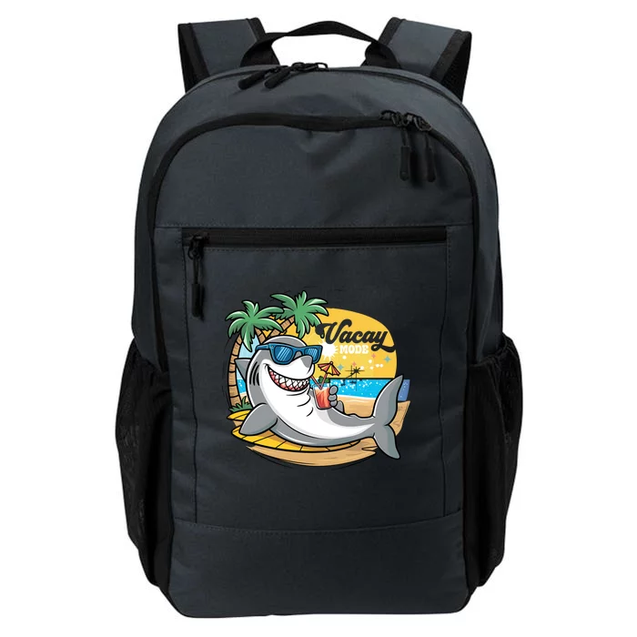 Vacation Summer Cool Shark In The Beach Sweet Vacay Mode Funny Gift Daily Commute Backpack