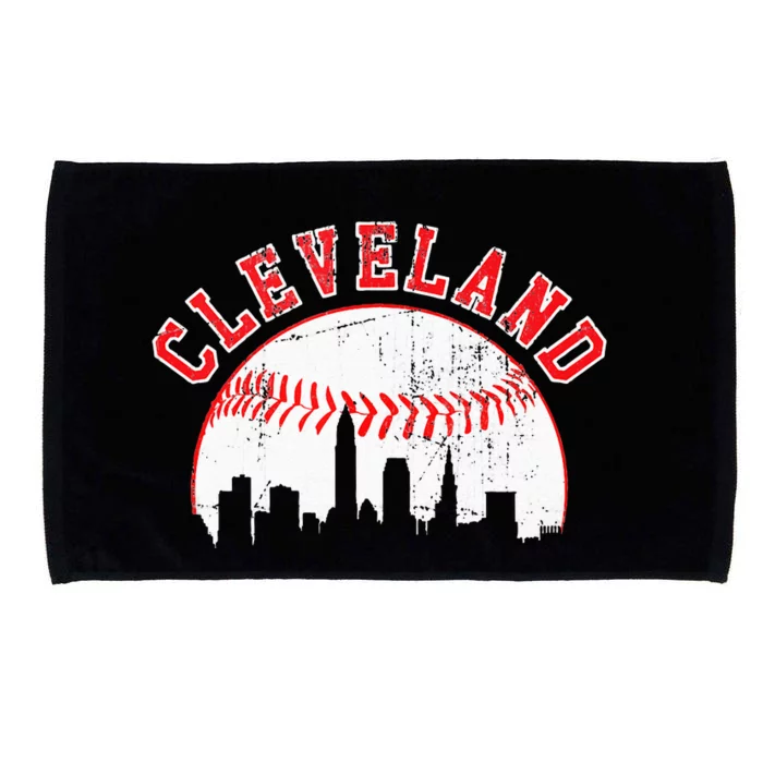 Vintage Skyline Cleveland Baseball Microfiber Hand Towel