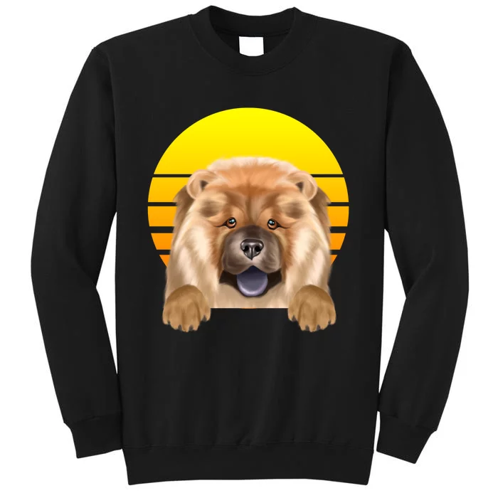 Vintage Sunset Chow Chow Dog Lover Sweatshirt Sweatshirt