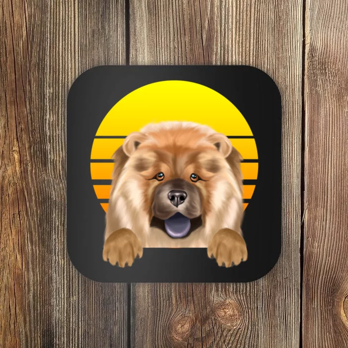 Vintage Sunset Chow Chow Dog Lover Sweatshirt Coaster