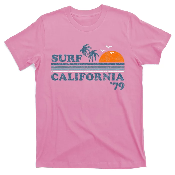 Vintage Surf California Beach Retro Sunset Surf 70S Gift T-Shirt