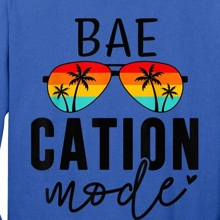 Vacation Summer Cute Couples Matching Baecation Mode Long Sleeve Shirt