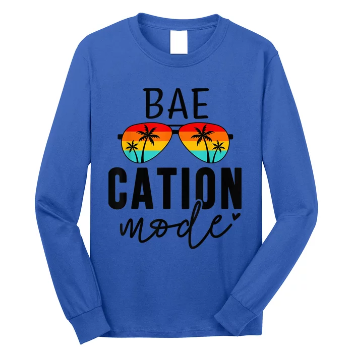 Vacation Summer Cute Couples Matching Baecation Mode Long Sleeve Shirt