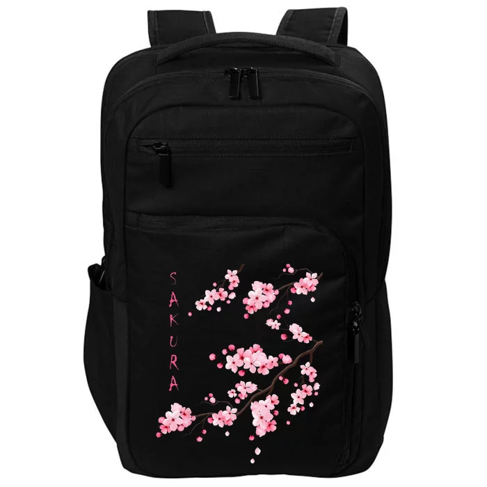 Vintage Sakura Cherry Blossom Japanese Graphical Art Impact Tech Backpack