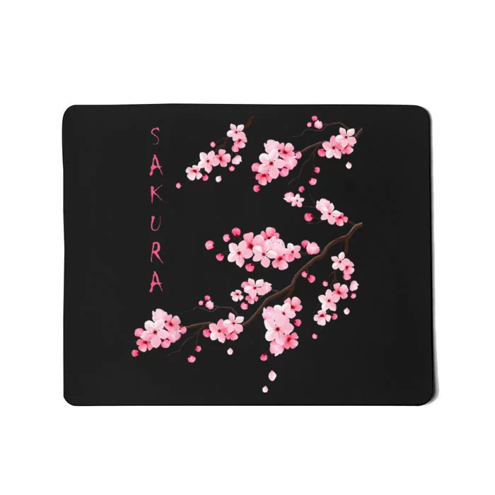 Vintage Sakura Cherry Blossom Japanese Graphical Art Mousepad