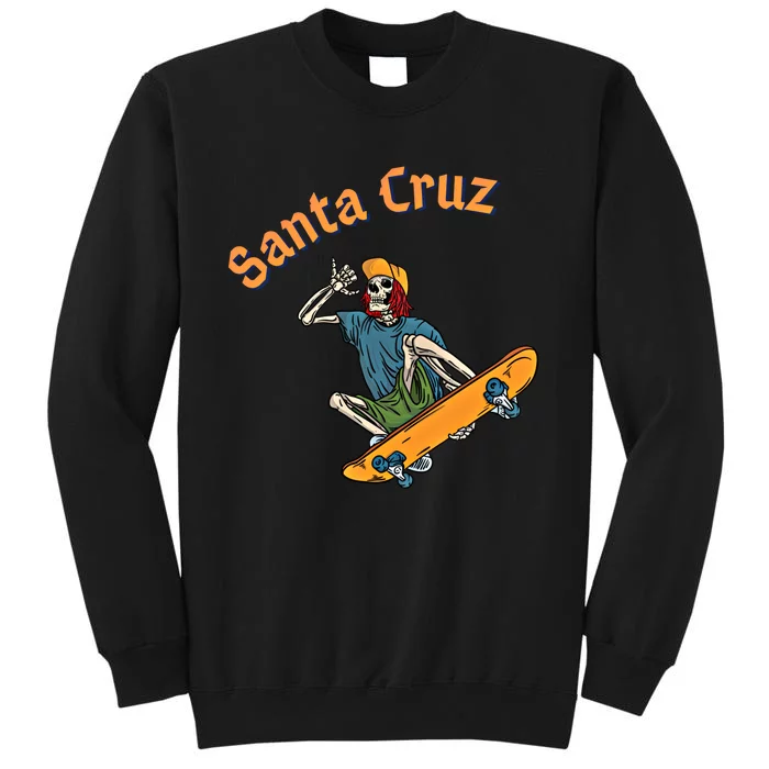 Vintage Santa Cruz California Epic Skeleton Skateboarder Gift Sweatshirt