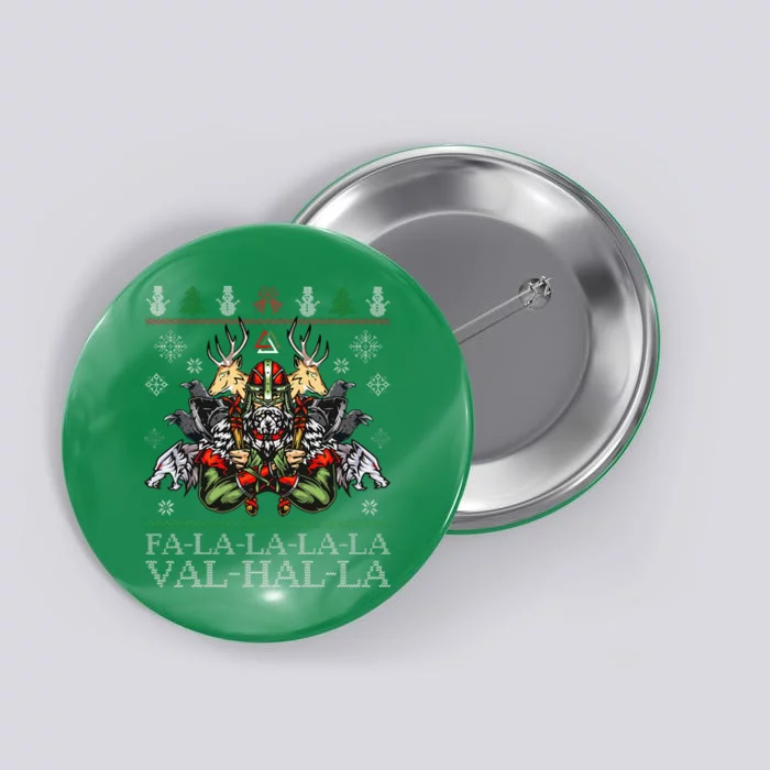 Viking Santa Christmas Sweater A Valhalla Christmas Sweater Button