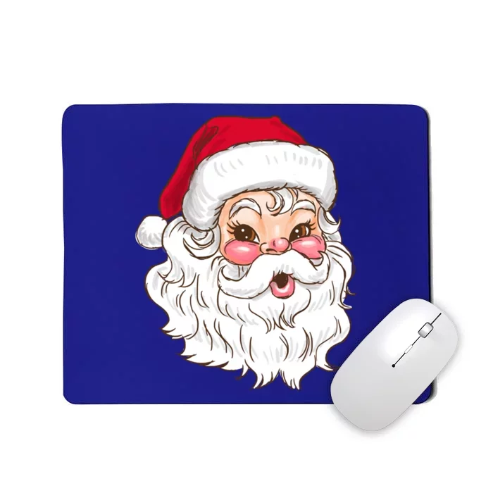 Vintage Santa Claus Head Cute Holiday Season Christmas Gift Funny Gift Mousepad