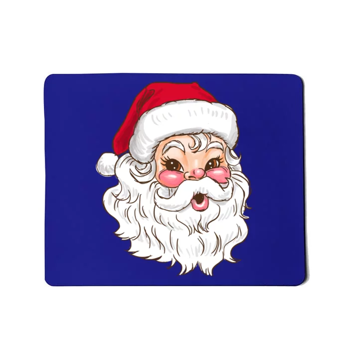 Vintage Santa Claus Head Cute Holiday Season Christmas Gift Funny Gift Mousepad