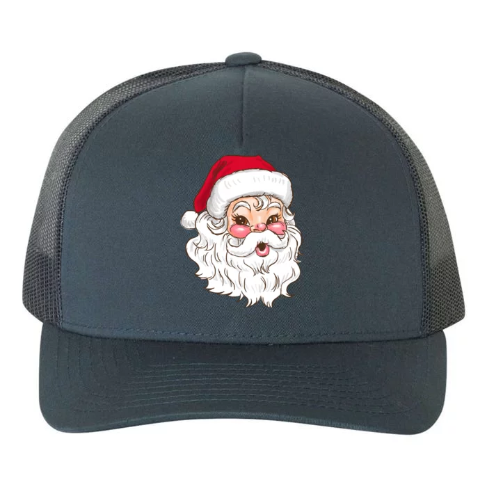 Vintage Santa Claus Head Cute Holiday Season Christmas Gift Funny Gift Yupoong Adult 5-Panel Trucker Hat