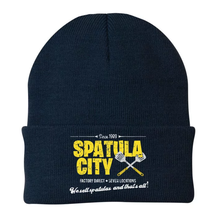 Vintage Spatula City Distressed Knit Cap Winter Beanie