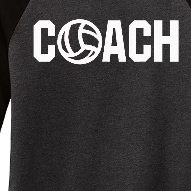 Volleyball Sport Coach Team Player Women's Tri-Blend 3/4-Sleeve Raglan Shirt