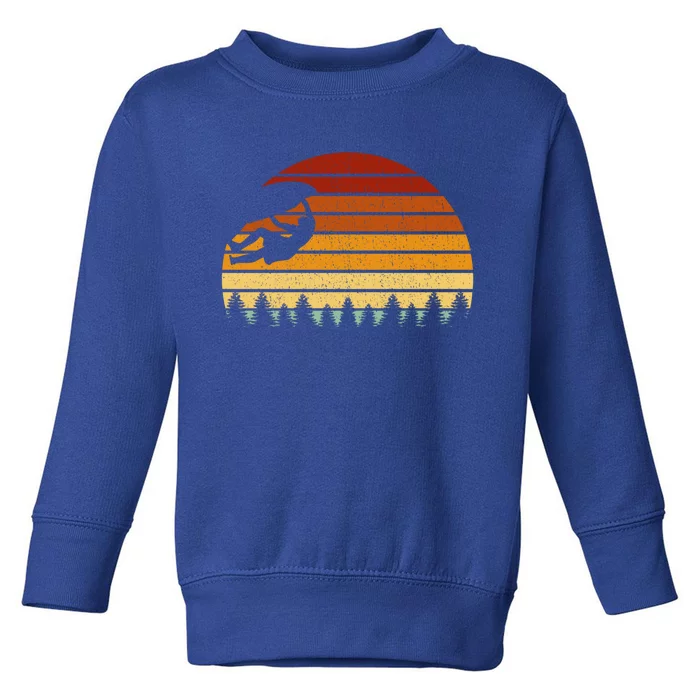 Vintage Sunset Climbing Gift For Climbers And Boulderers Gift Toddler Sweatshirt