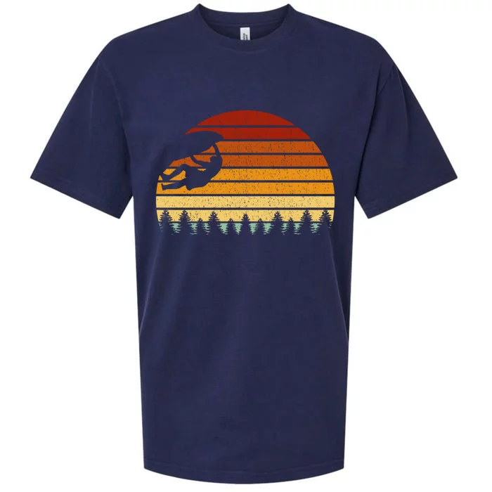 Vintage Sunset Climbing Gift For Climbers And Boulderers Gift Sueded Cloud Jersey T-Shirt