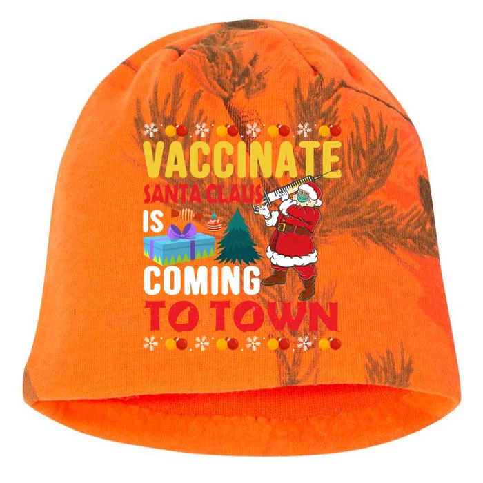 Vaccinate Santa Claus Is Coming To Town Gift Kati - Camo Knit Beanie