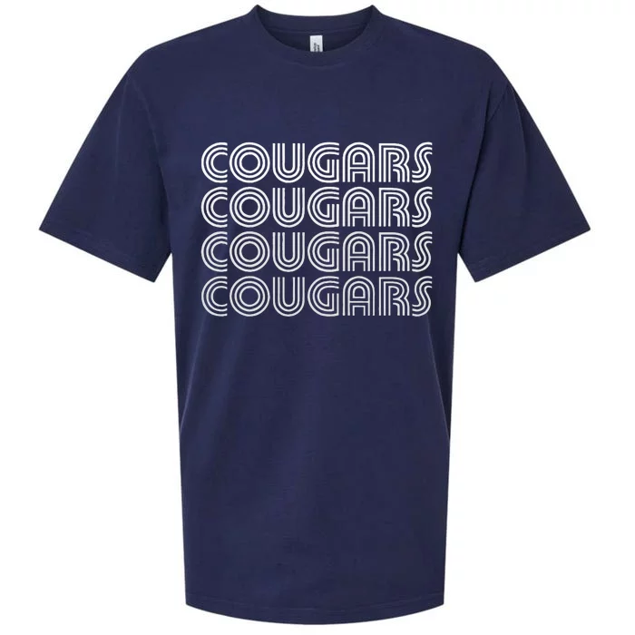 Vintage Style Cougars Graphic For Cougar Lovers Sueded Cloud Jersey T-Shirt