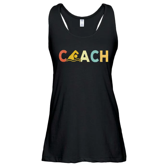 Vintage Swim Coach Swimming Coach Swim Teacher Swimmer Retro Ladies Essential Flowy Tank