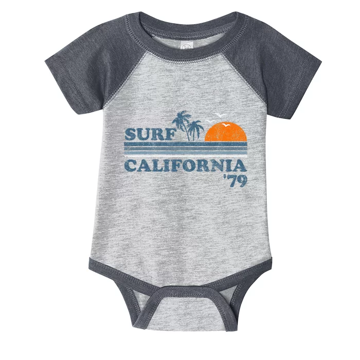 Vintage Surf California Beach Retro Sunset Surf 70s Infant Baby Jersey Bodysuit