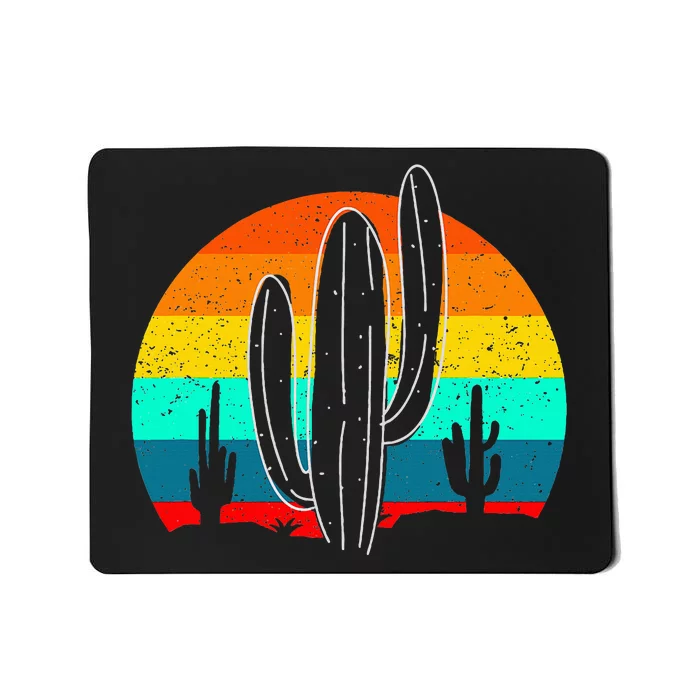 Vintage Saguaro Cactus Retro Arizona Desert Cactaceae Mousepad