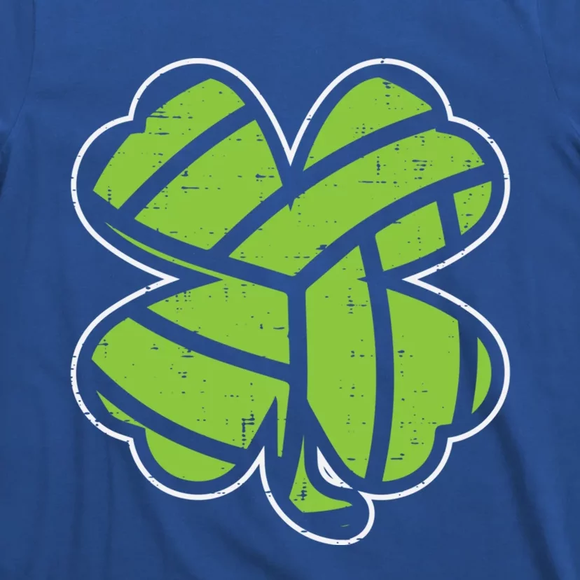 Volleyball Shamrock Clover St Patricks Day Lucky Sports Gift T-Shirt