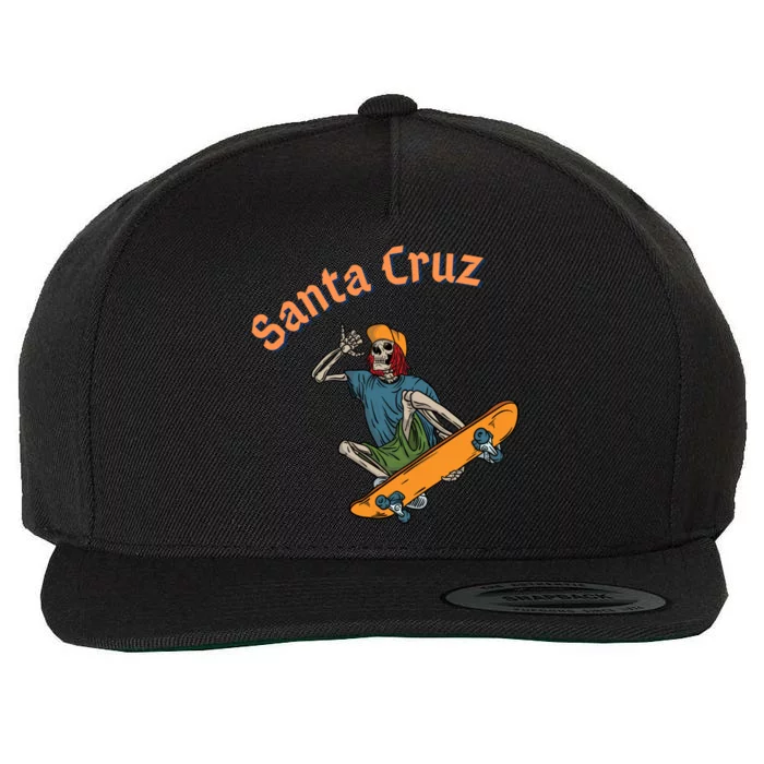 Vintage Santa Cruz California Epic Skeleton Skateboarder Meaningful Gift Wool Snapback Cap