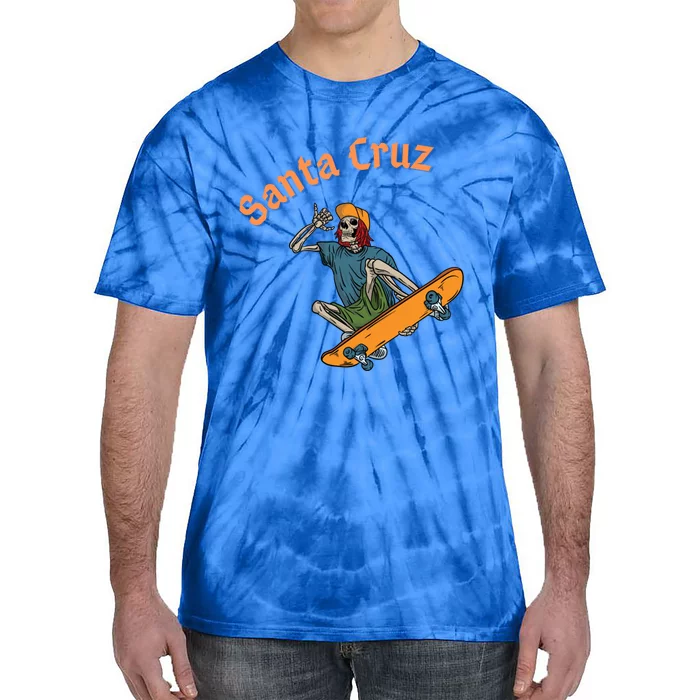 Vintage Santa Cruz California Epic Skeleton Skateboarder Meaningful Gift Tie-Dye T-Shirt