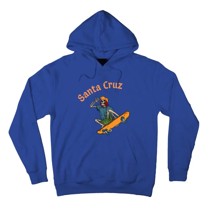 Vintage Santa Cruz California Epic Skeleton Skateboarder Meaningful Gift Tall Hoodie