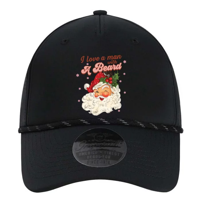 Vintage Santa Christmas I Love A With A Beard Funny Gift Performance The Dyno Cap