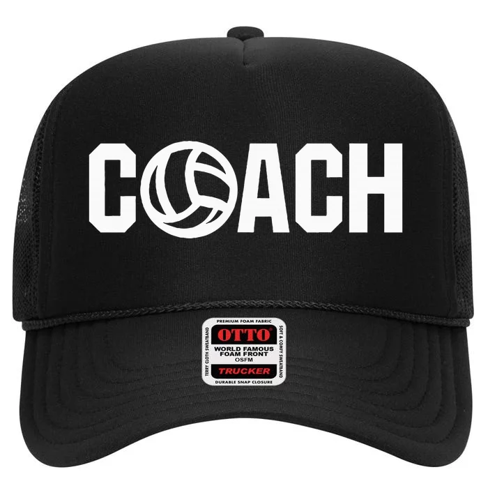 Volleyball Sport Coach Team Player High Crown Mesh Trucker Hat