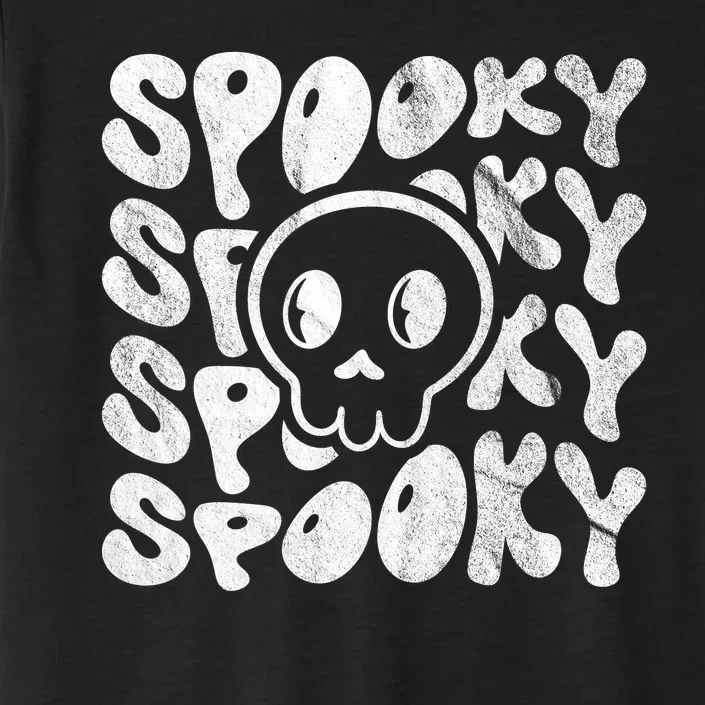 Vintage Spooky Creepy Ghost Skull Halloween ChromaSoft Performance T-Shirt