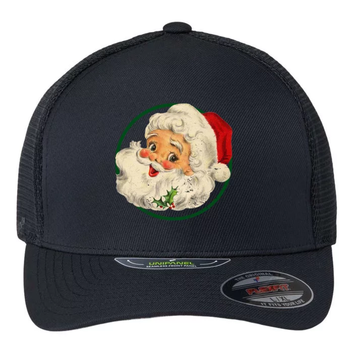 Vintage Santa Claus Christmas Gift Flexfit Unipanel Trucker Cap