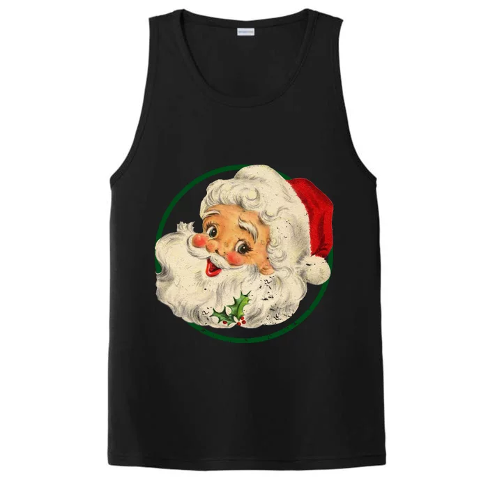 Vintage Santa Claus Christmas Gift Performance Tank