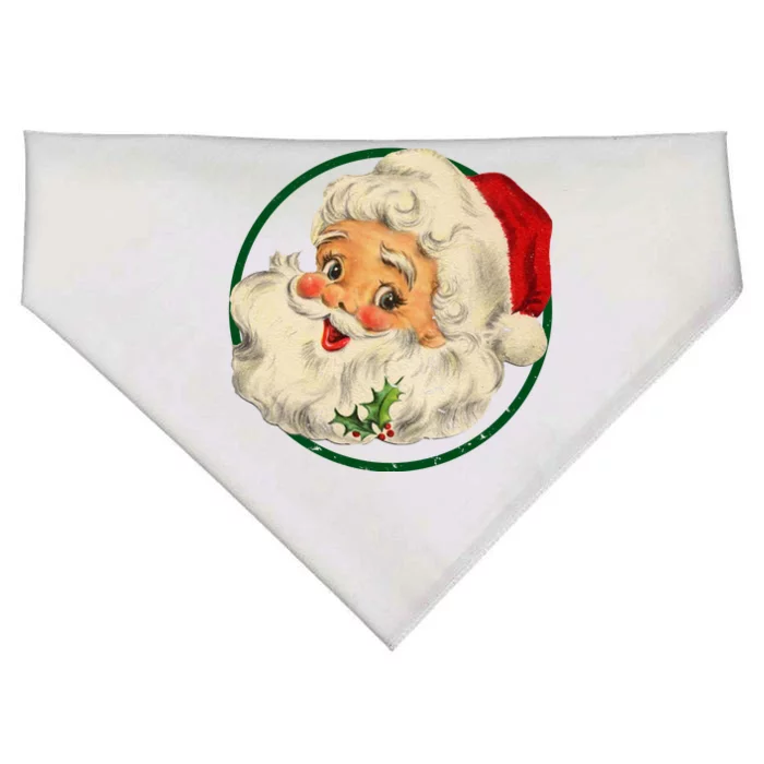 Vintage Santa Claus Christmas Gift USA-Made Doggie Bandana