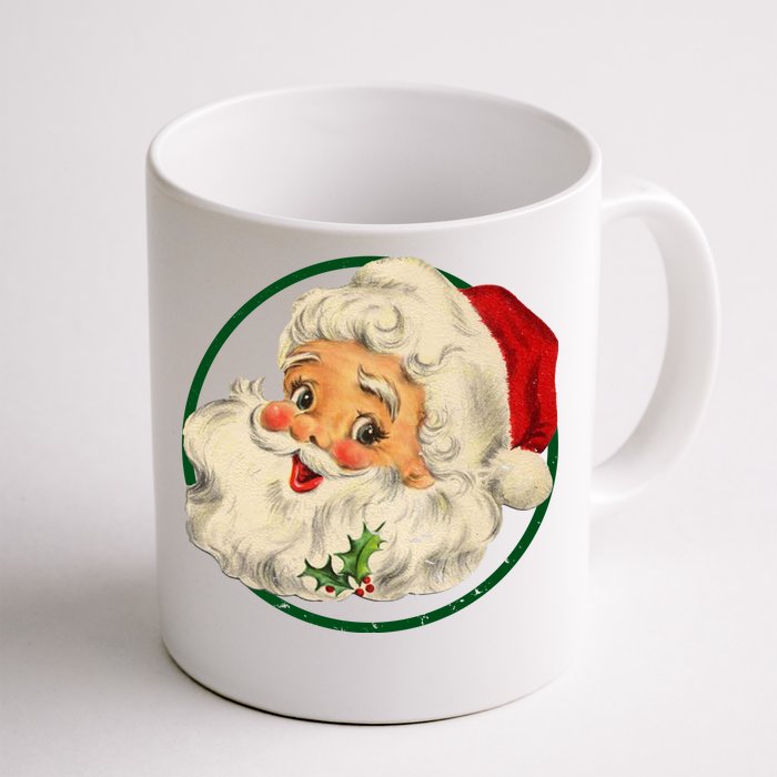 Vintage Santa Claus Christmas Gift Front & Back Coffee Mug