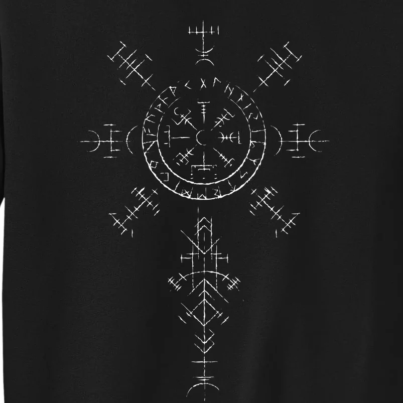 Viking Symbol Compass Vegvisir Nordic Rune Celtic Tall Sweatshirt