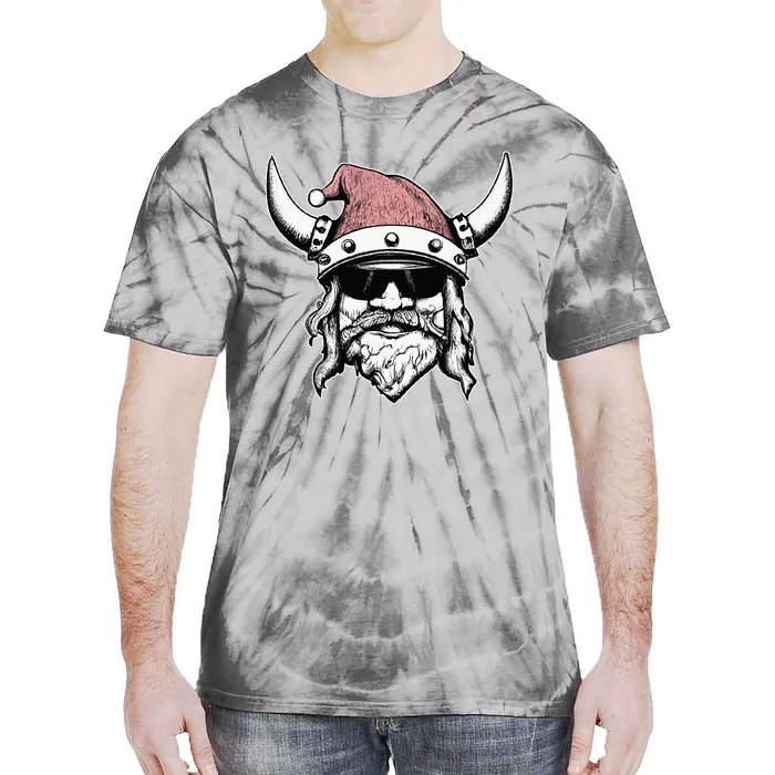 Viking Santa Cool Yule Norse Christmas Tie-Dye T-Shirt