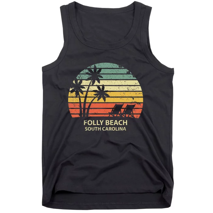 Vintage South Carolina Folly Beach Cool Tank Top