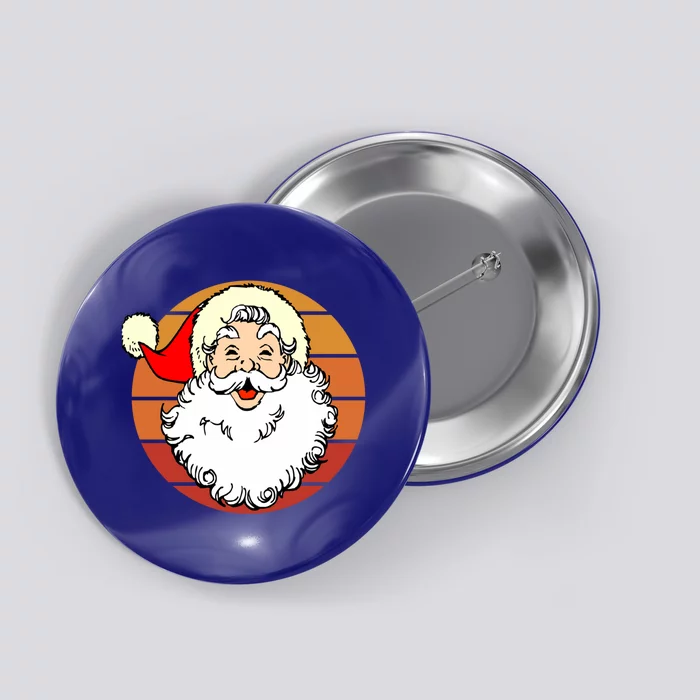 Vintage Santa Claus Christmas Winter Holiday Retro Xmas Gift Button