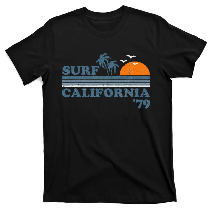 Vintage Surf California Beach Retro Sunset Surf 70s Gift T-Shirt