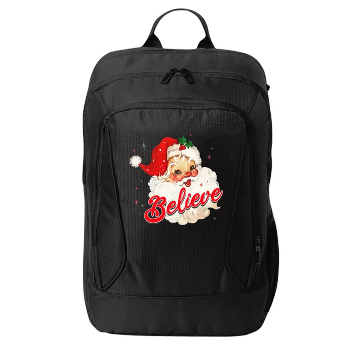 Vintage Santa Claus Believe Christmas City Backpack