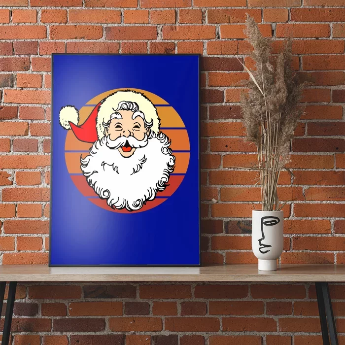 Vintage Santa Claus Christmas Winter Holiday Retro Xmas Gift Poster