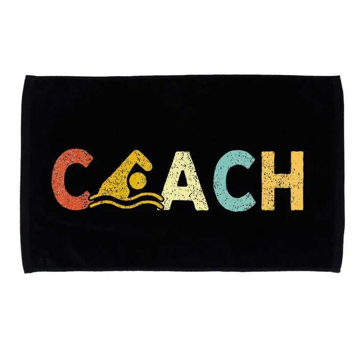 Vintage Swim Coach Swimming Coach Swim Teacher Swimmer Retro Microfiber Hand Towel