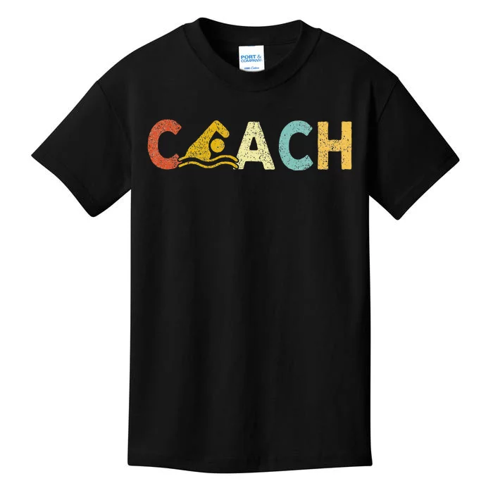 Vintage Swim Coach Swimming Coach Swim Teacher Swimmer Retro Kids T-Shirt