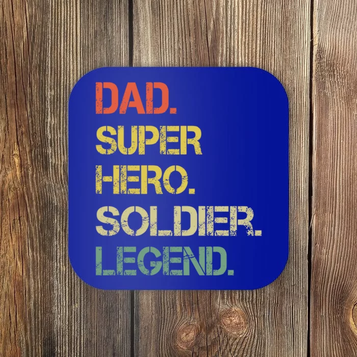 Vintage Style Dad Hero Soldier Legend Father's Day Gift Coaster