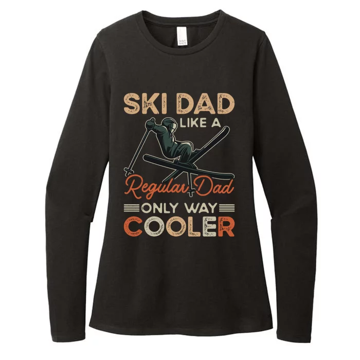 Vintage Ski Dad Snow Winter Sports Ski Lodge Gift Womens CVC Long Sleeve Shirt