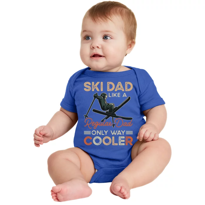 Vintage Ski Dad Snow Winter Sports Ski Lodge Gift Baby Bodysuit