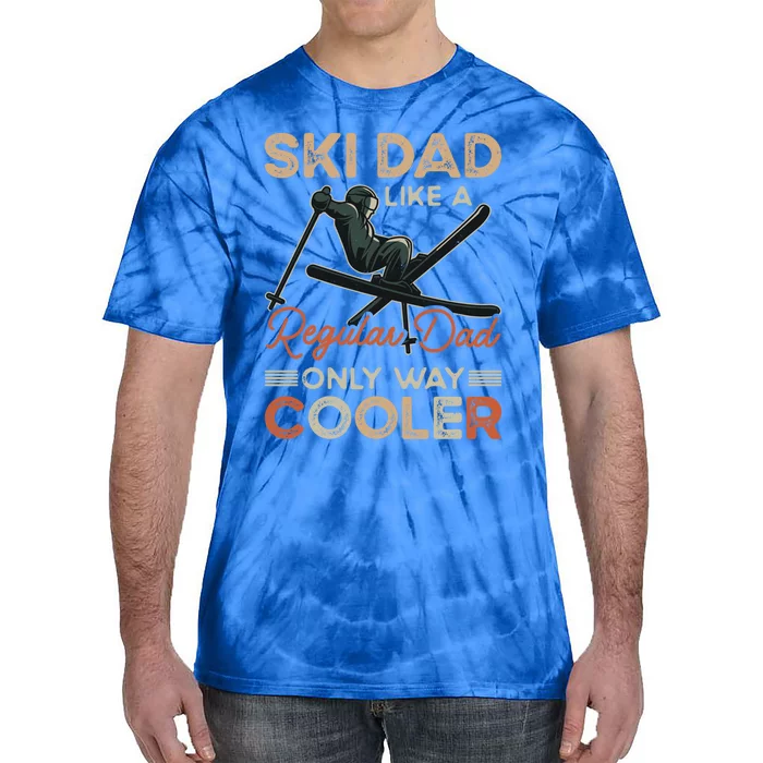 Vintage Ski Dad Snow Winter Sports Ski Lodge Gift Tie-Dye T-Shirt