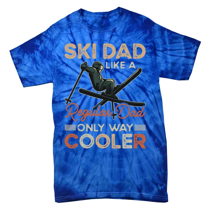 Vintage Ski Dad Snow Winter Sports Ski Lodge Gift Tie-Dye T-Shirt